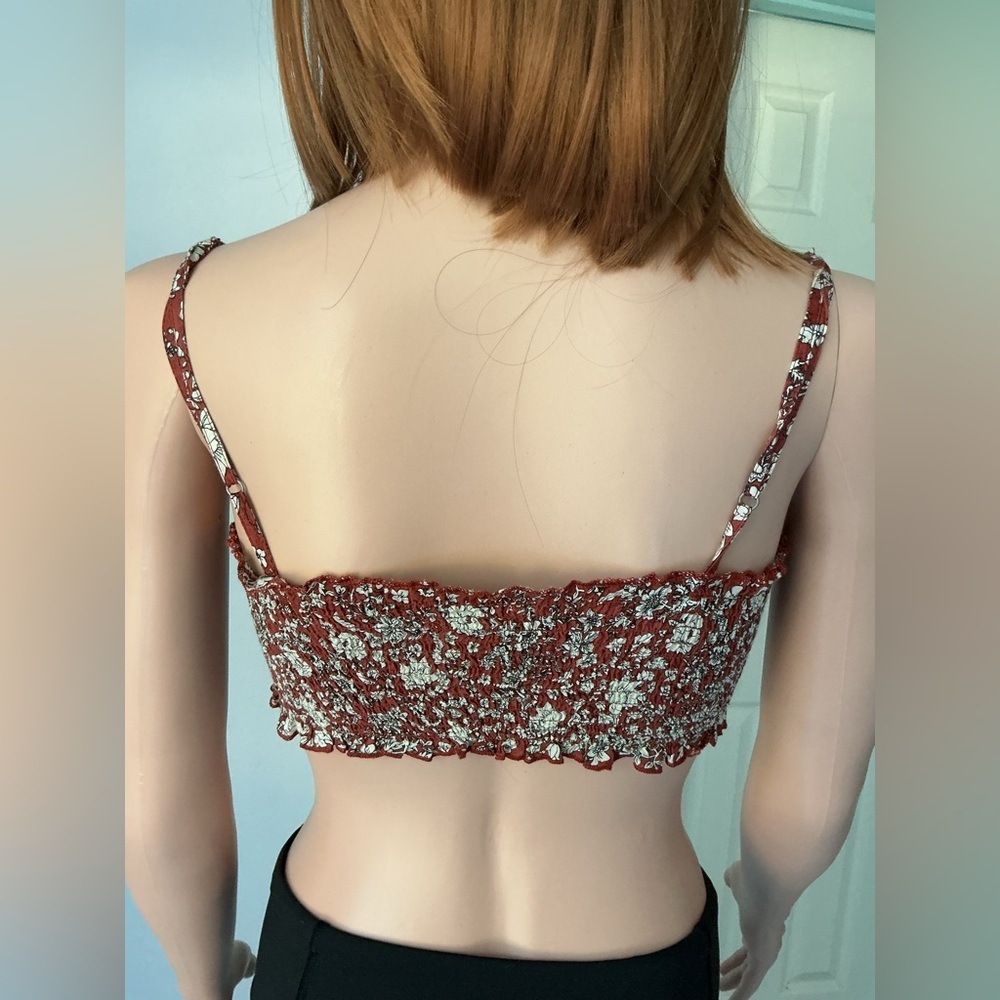 Free People Red Floral Bandeau top - Picture 5 of 11